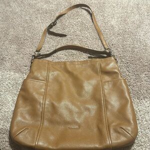Coach Parker Hobo 2-Way Brown Soft Leather Preloved